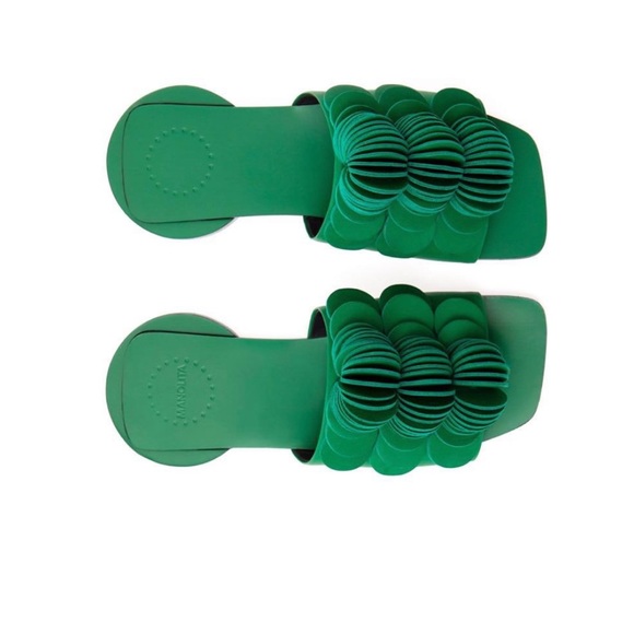 Manolita Flat sandals . 100% leather - Picture 3 of 12